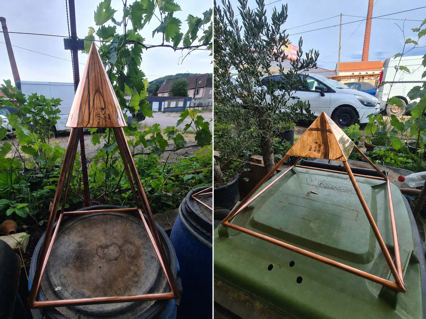 Chapeaux en cuivre pour pyramides Kh�ops et Nubienne